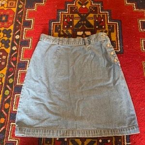 Vintage light wash GAP denim mini skirt Sm
